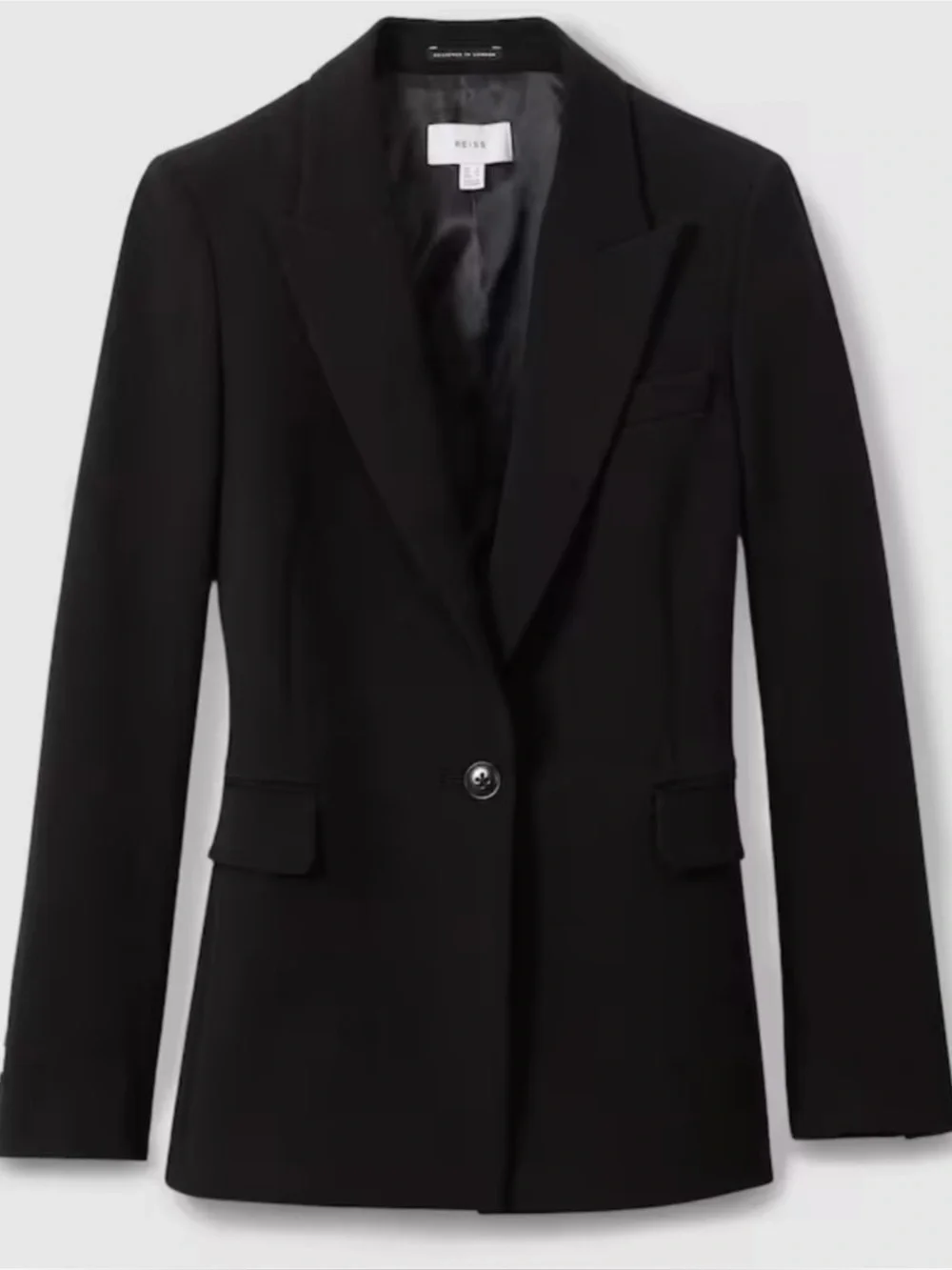 Tailored Single Breasted Suit Blazer in Black size 8